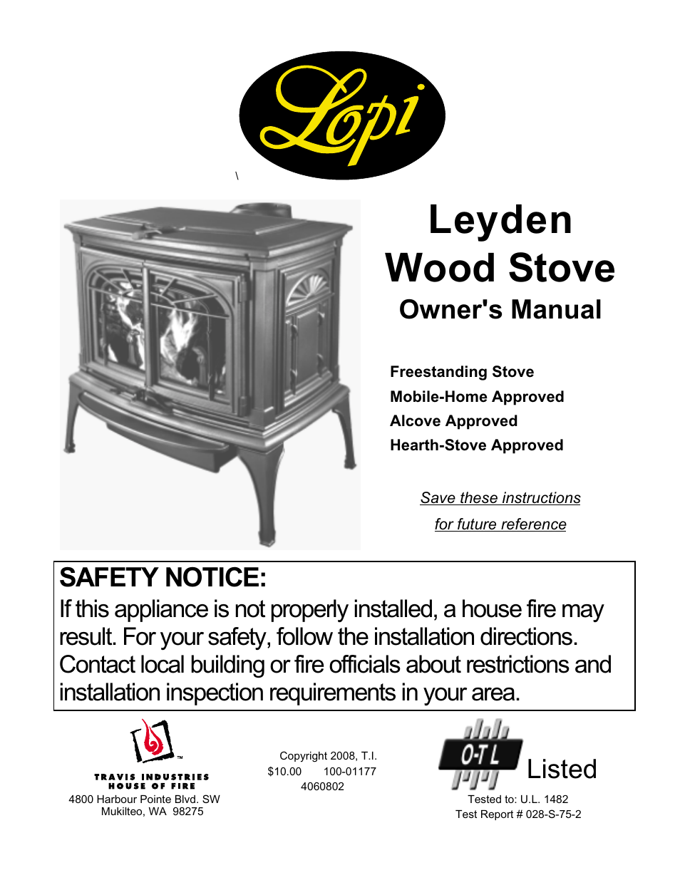 Lopi Stove User Manual | 40 pages