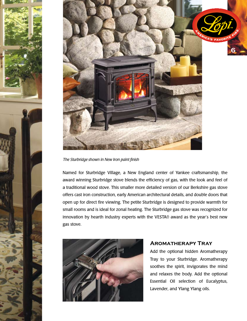 Aromatherapy tray | Lopi Gas Stove And Fireplace User Manual | Page 7 / 28