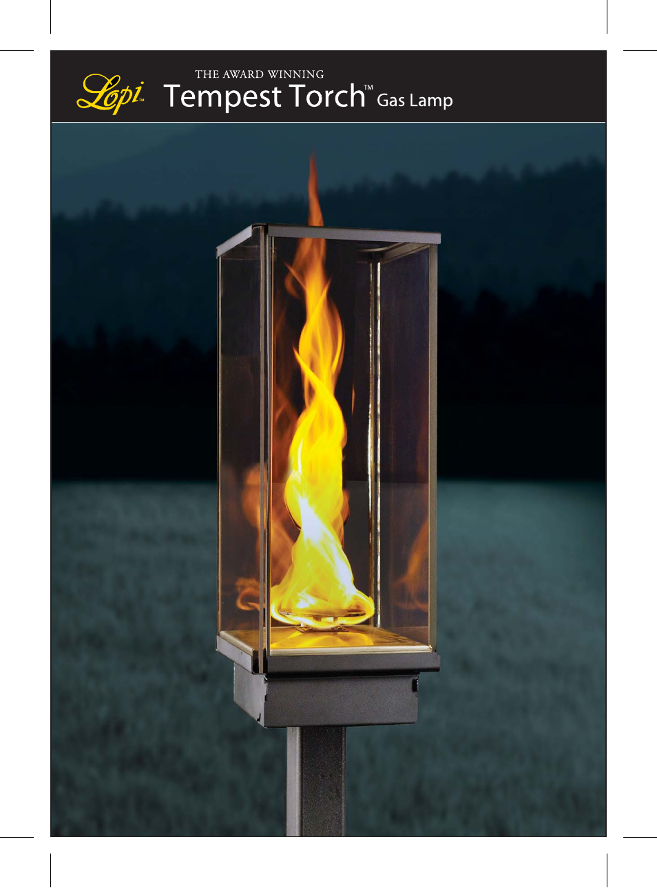 Lopi Tempest Torch Gas Lamp User Manual | 2 pages