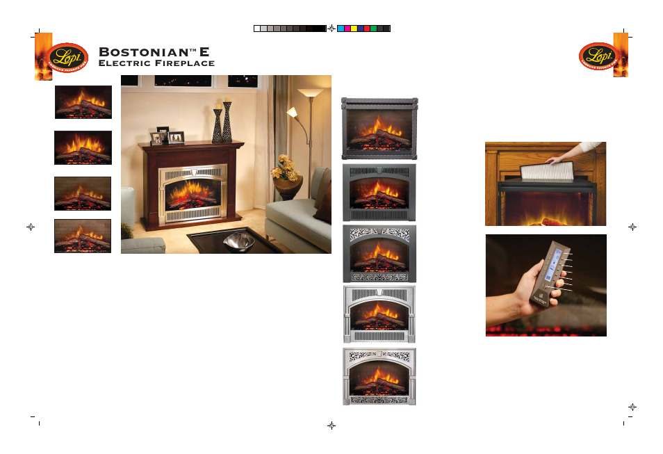 Bostonian, The plug and enjoy fireplace, Electric fireplace | Lopi Bostonian E User Manual | Page 3 / 4
