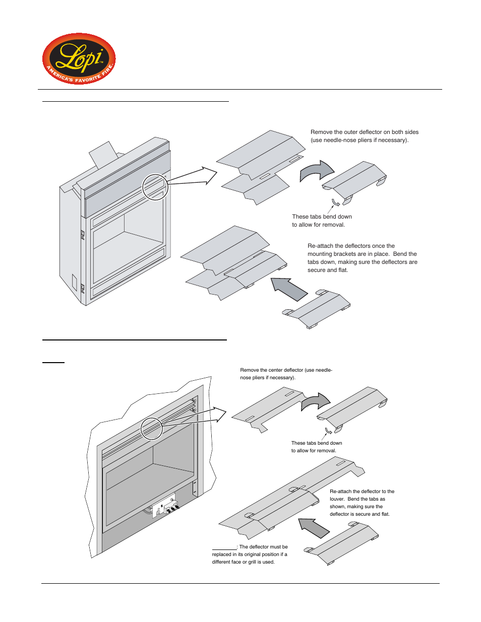 Hearthview (864) wilmington face, Special instructions for 864ho fireplaces, Special instructions for 864st fireplaces | Lopi BLACK 99300496 User Manual | Page 2 / 6