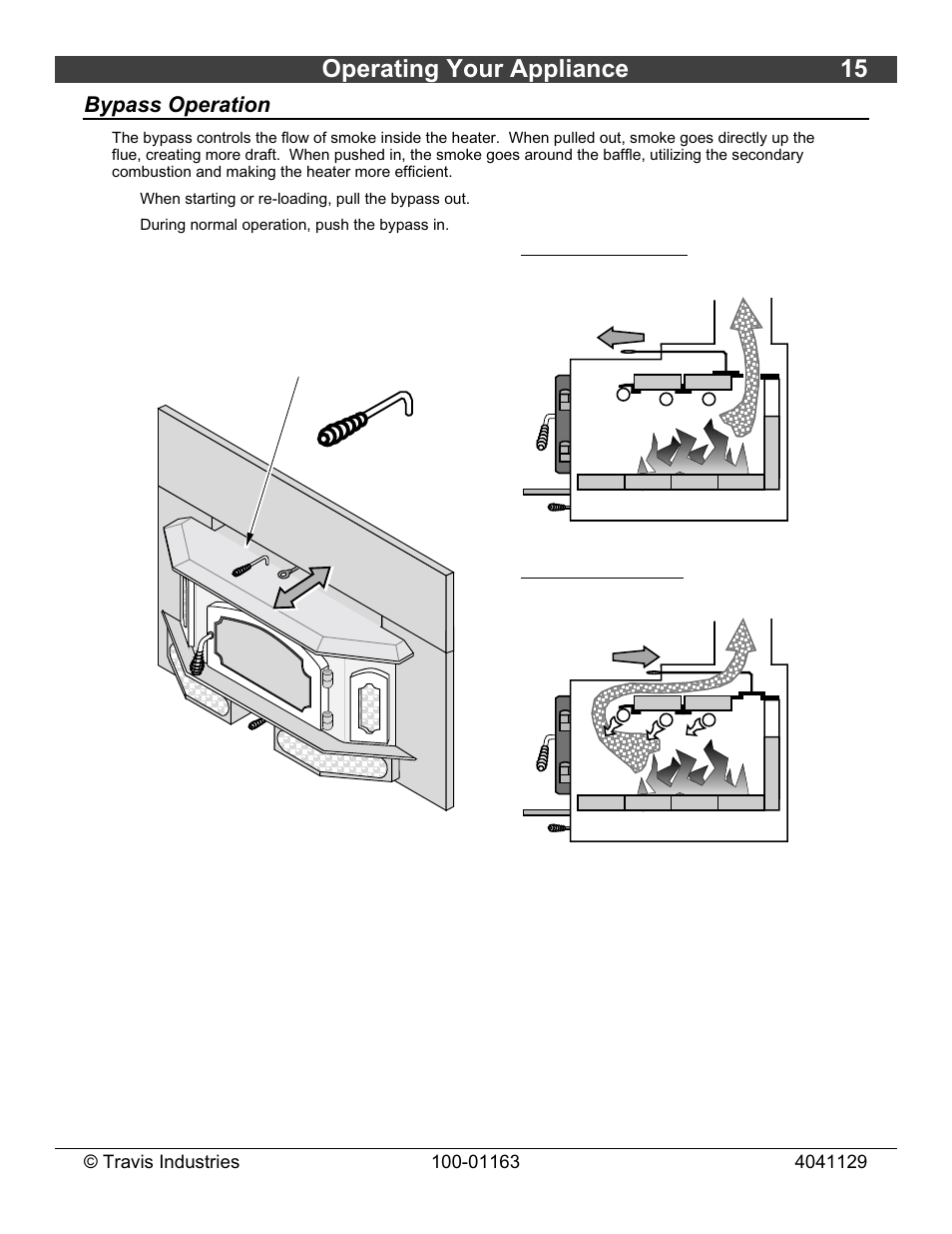 Operating your appliance 15 | Lopi Freedom Bay Fireplace Insert User Manual | Page 15 / 32
