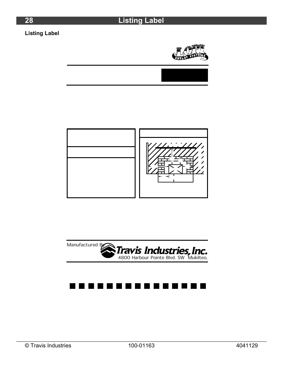 28 listing label | Lopi Freedom Bay Fireplace Insert User Manual | Page 28 / 32