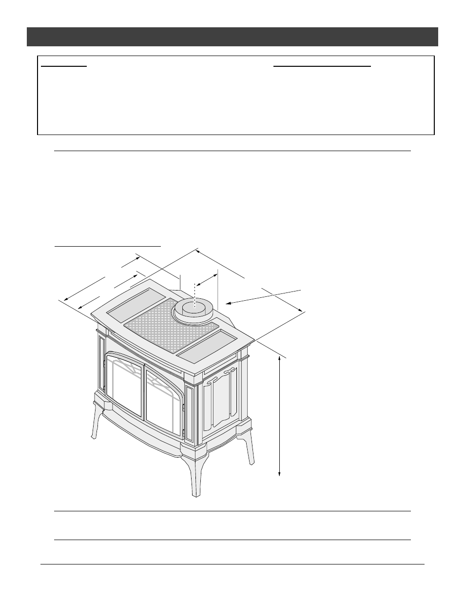 Specifications, Heating specifications, Electrical specifications (for optional blower) | Fuel | Lopi Direct Vent Freestanding Stove User Manual | Page 6 / 48