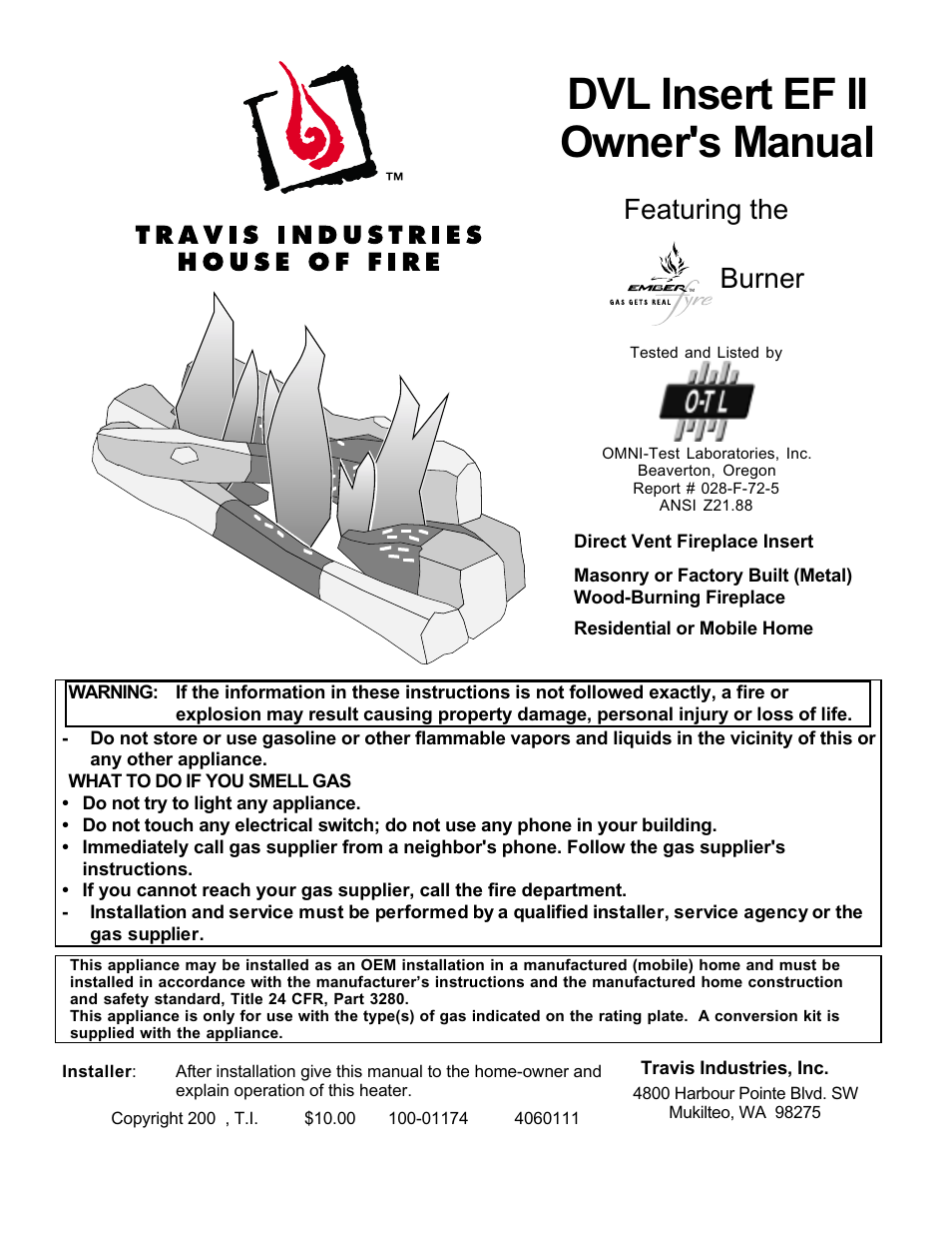 Lopi DVL Insert EF II User Manual | 44 pages