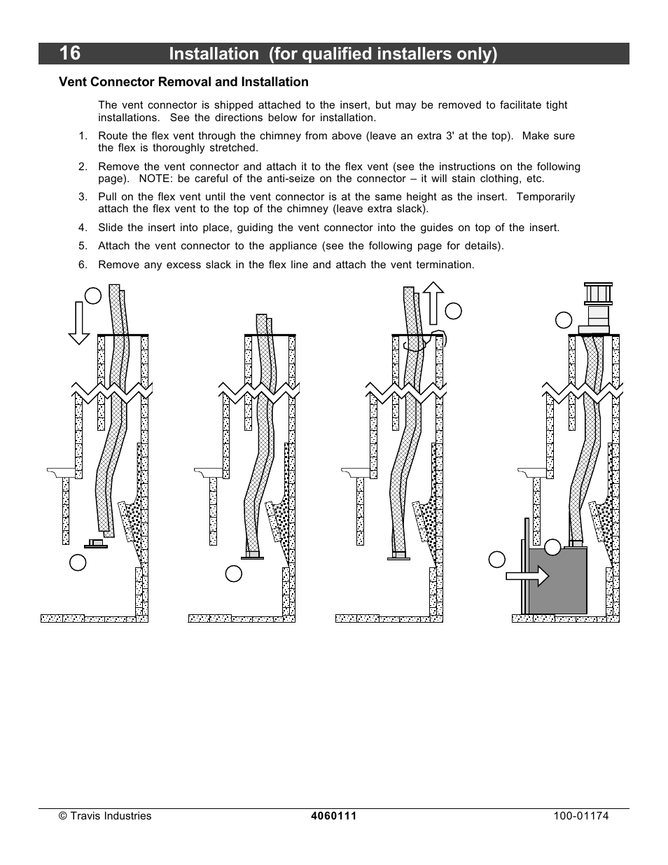 Installation (for qualified installers only) | Lopi DVL Insert EF II User Manual | Page 16 / 44