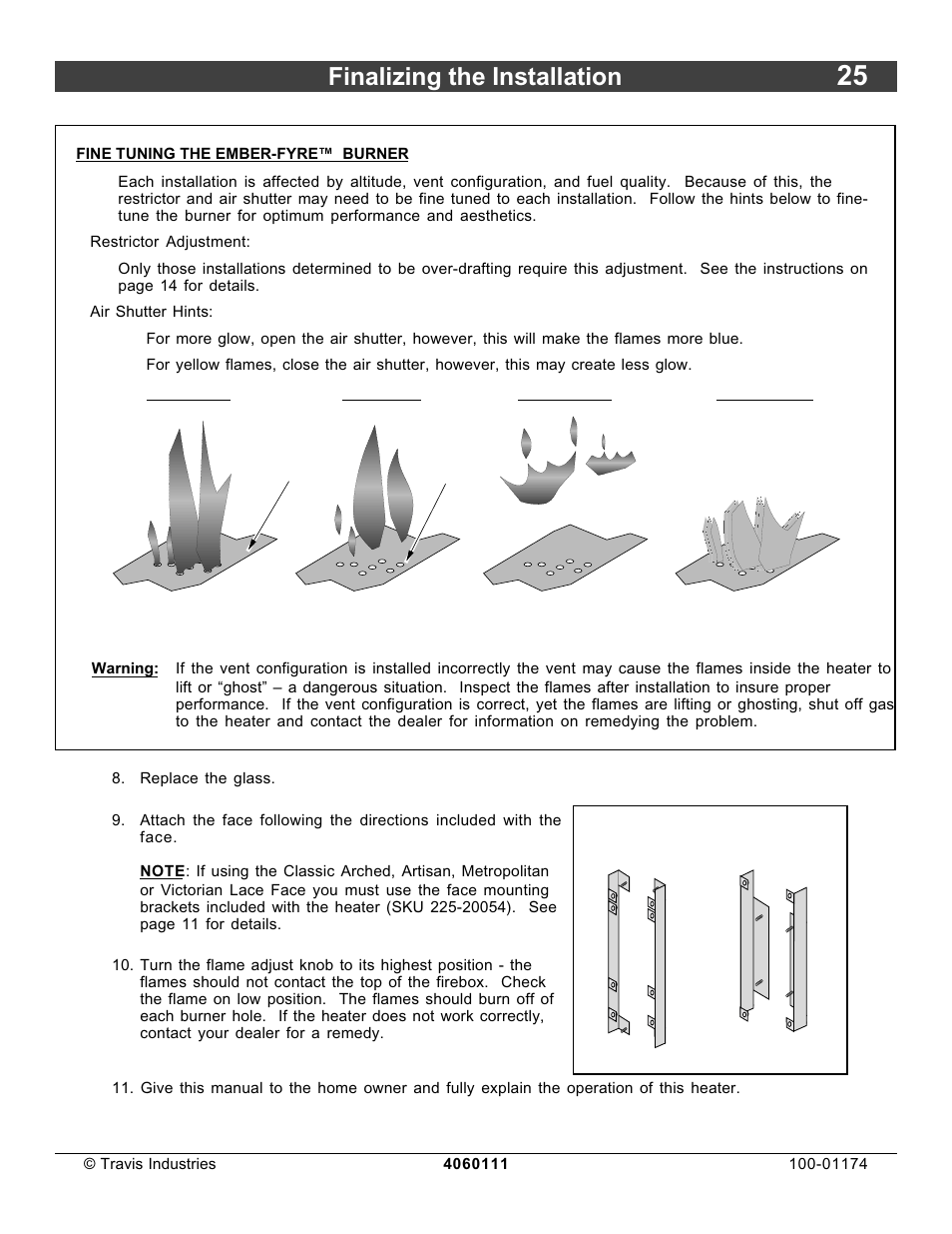 Finalizing the installation | Lopi DVL Insert EF II User Manual | Page 25 / 44