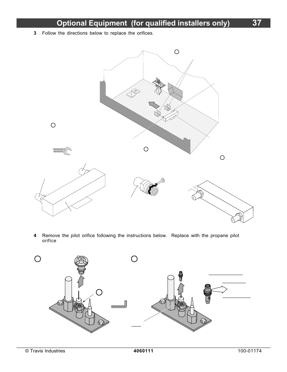 Optional equipment (for qualified installers only), Ab c | Lopi DVL Insert EF II User Manual | Page 37 / 44