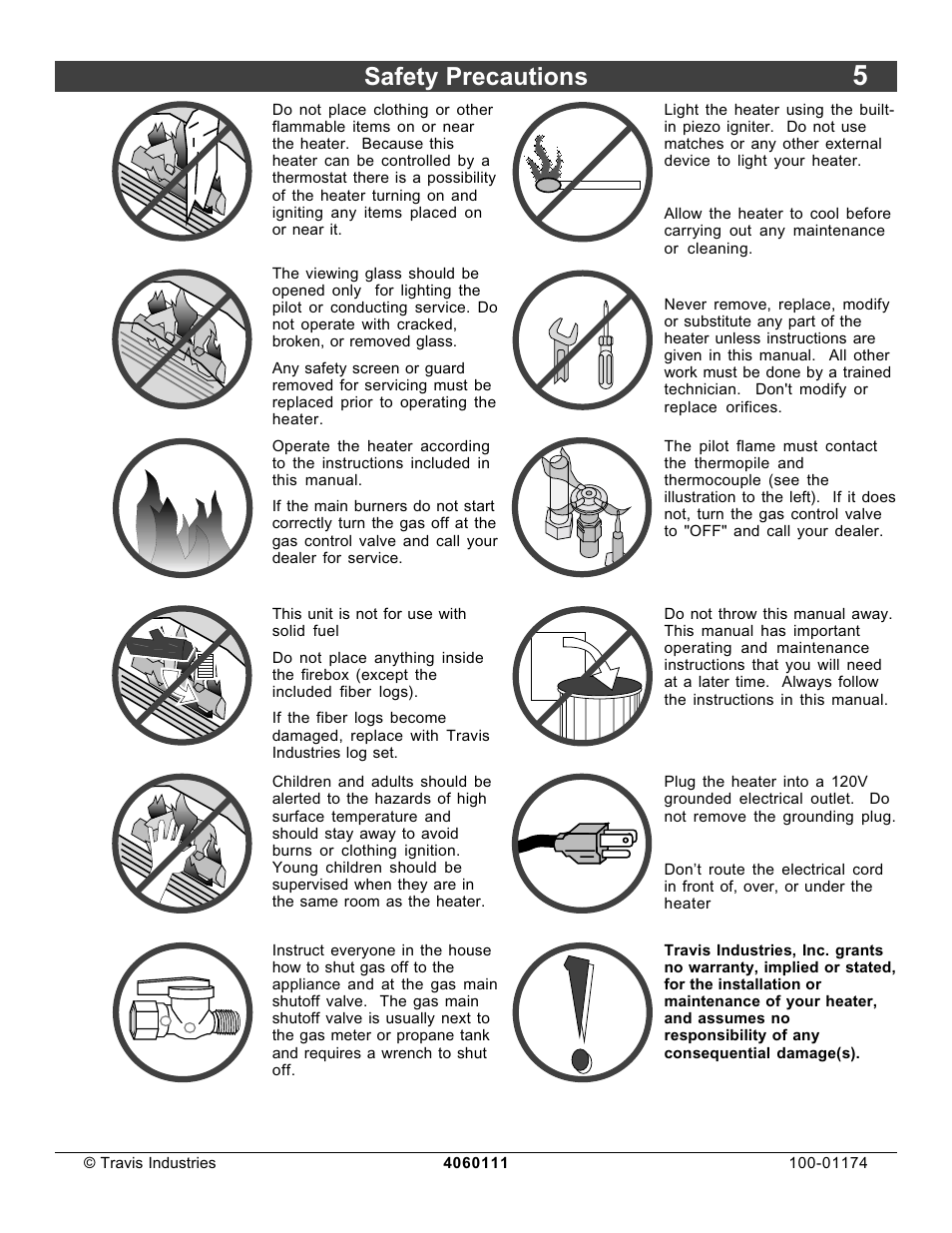 Safety precautions | Lopi DVL Insert EF II User Manual | Page 5 / 44
