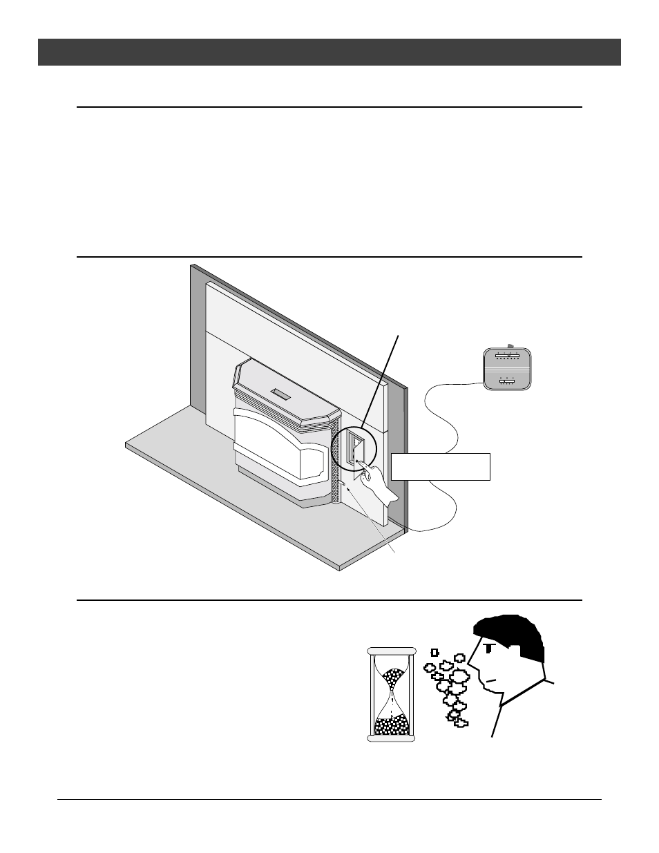 Operation, Safety notice, Location of controls | Starting the heater for the first time | Lopi Masonry Fireplace Factory Built (Metal) Fireplace Mobile Home Model: Pioneer Bay (Heritage Bay PI) User Manual | Page 16 / 38