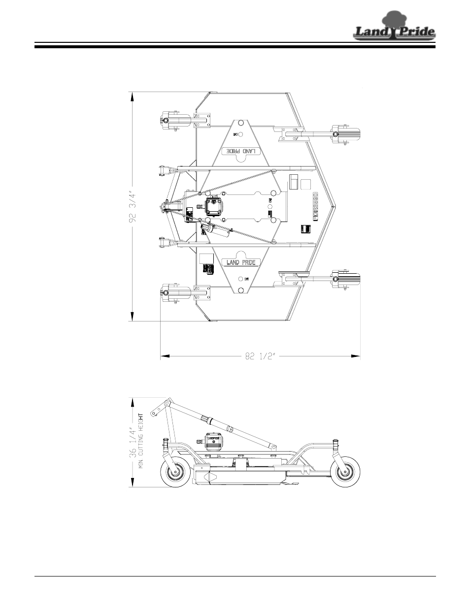 Grooming mowers specifications & capacities | Land Pride FDR35 User Manual | Page 2 / 2