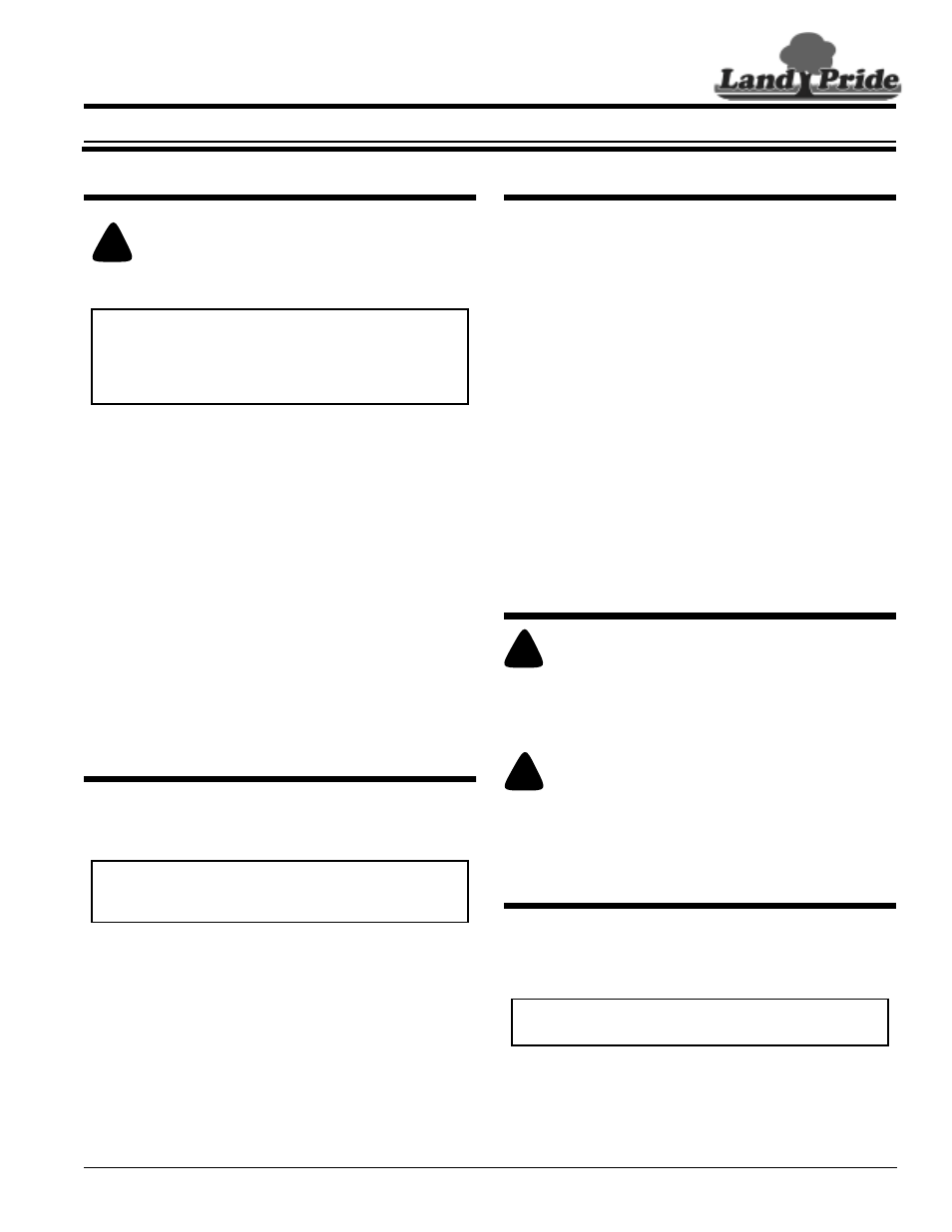 Land Pride 55 Series User Manual | 4 pages