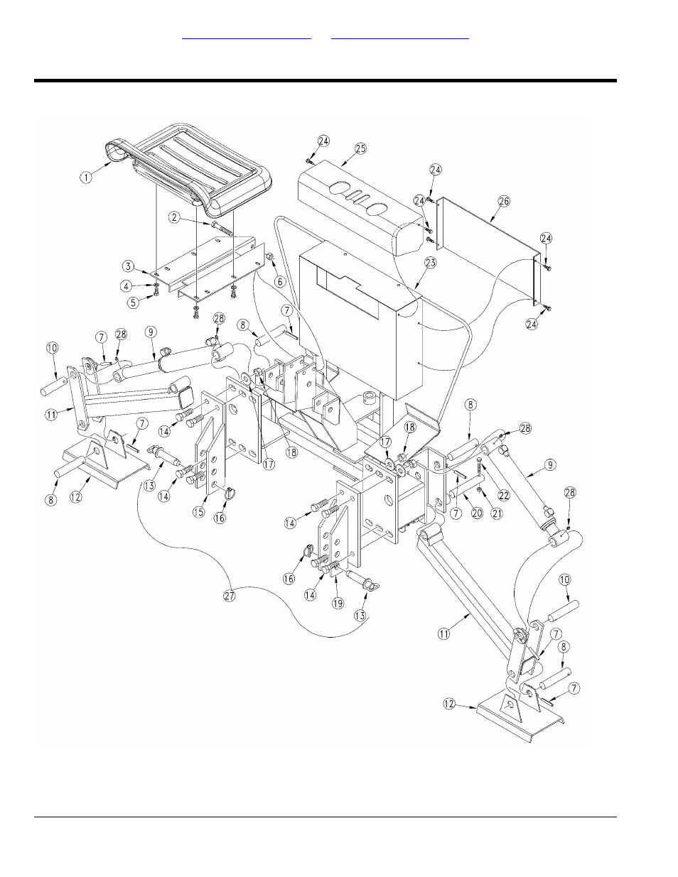 Frame & stabilizer arms (bh1560 shown), Table of contents part number index | Land Pride BH1560 User Manual | Page 10 / 38