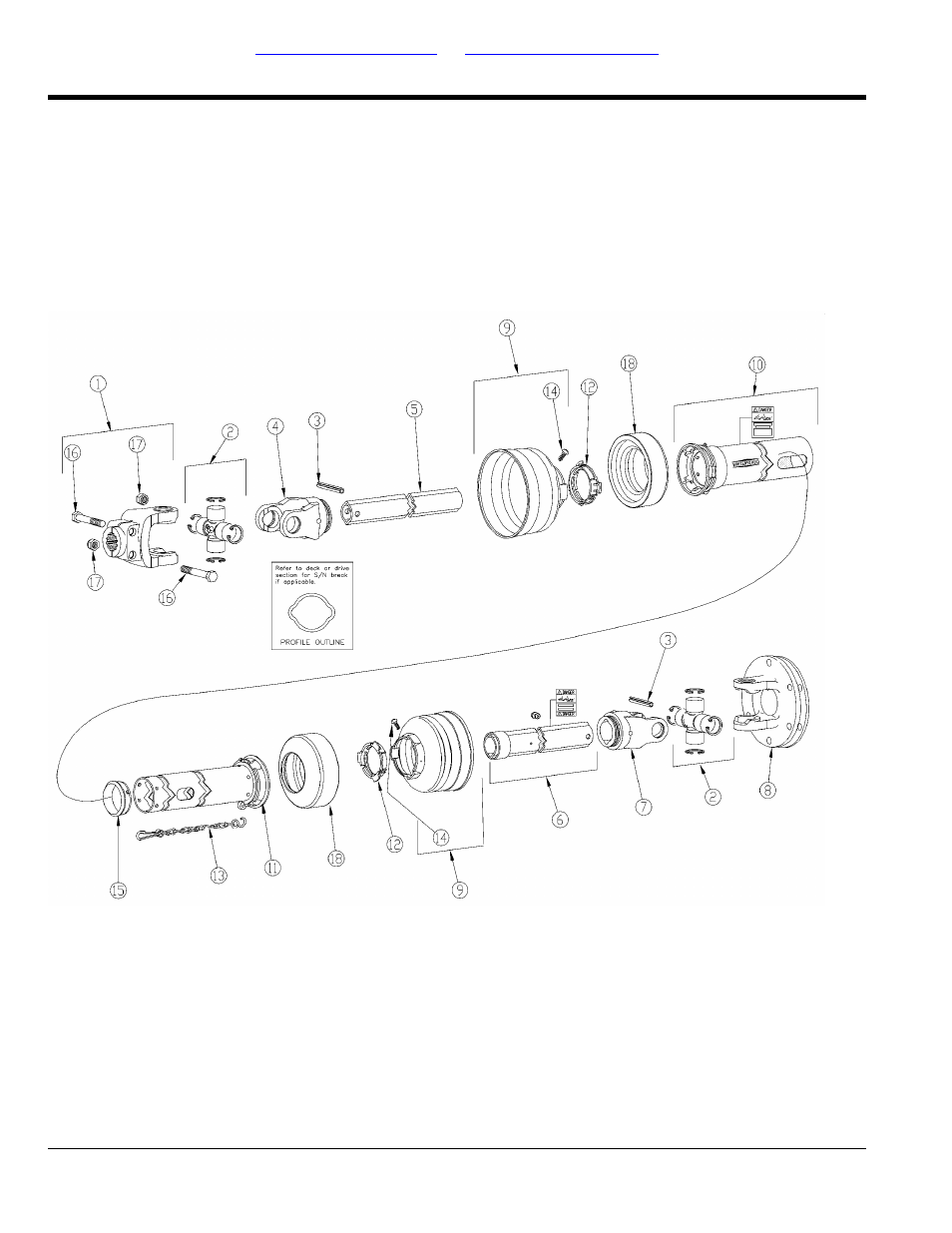 Driveline wing (826-185c) walterscheid, Table of contents part number index | Land Pride RCM5510 User Manual | Page 116 / 192