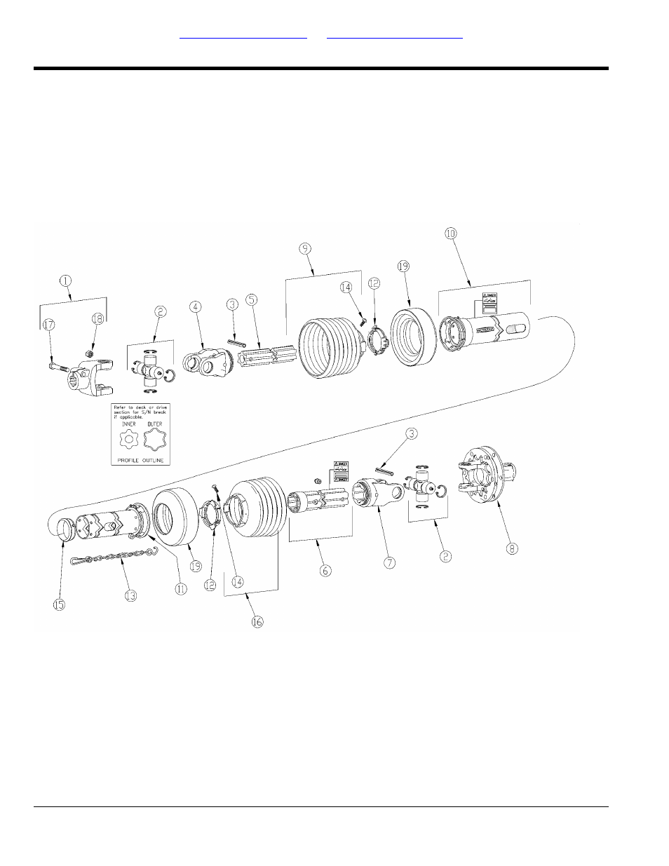 Driveline wing (826-481c) walterscheid, Table of contents part number index | Land Pride RCM5510 User Manual | Page 120 / 192