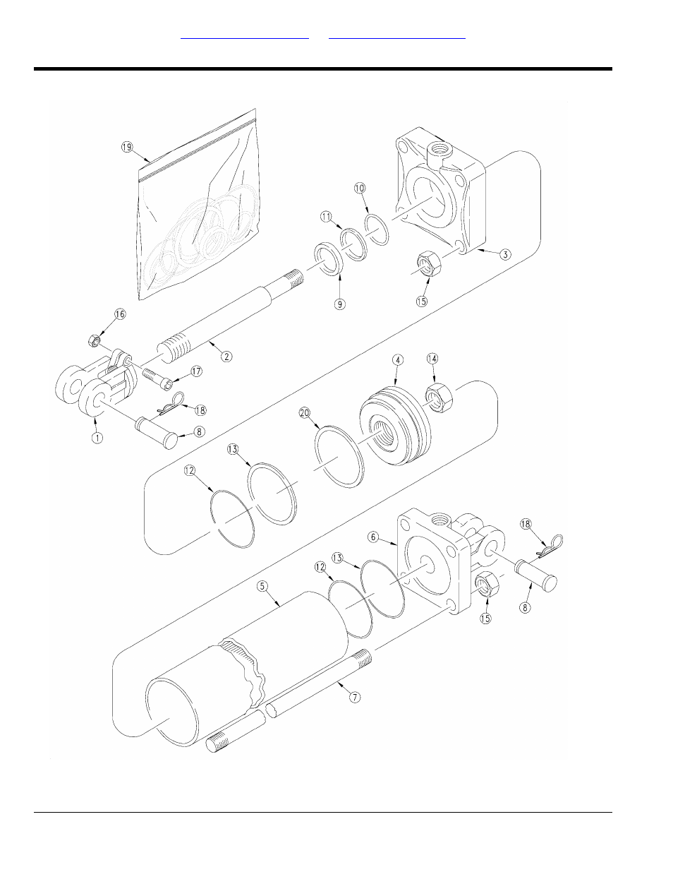 Hydraulic cylinder wing (810-312c) midway, Table of contents part number index | Land Pride RCM5510 User Manual | Page 176 / 192