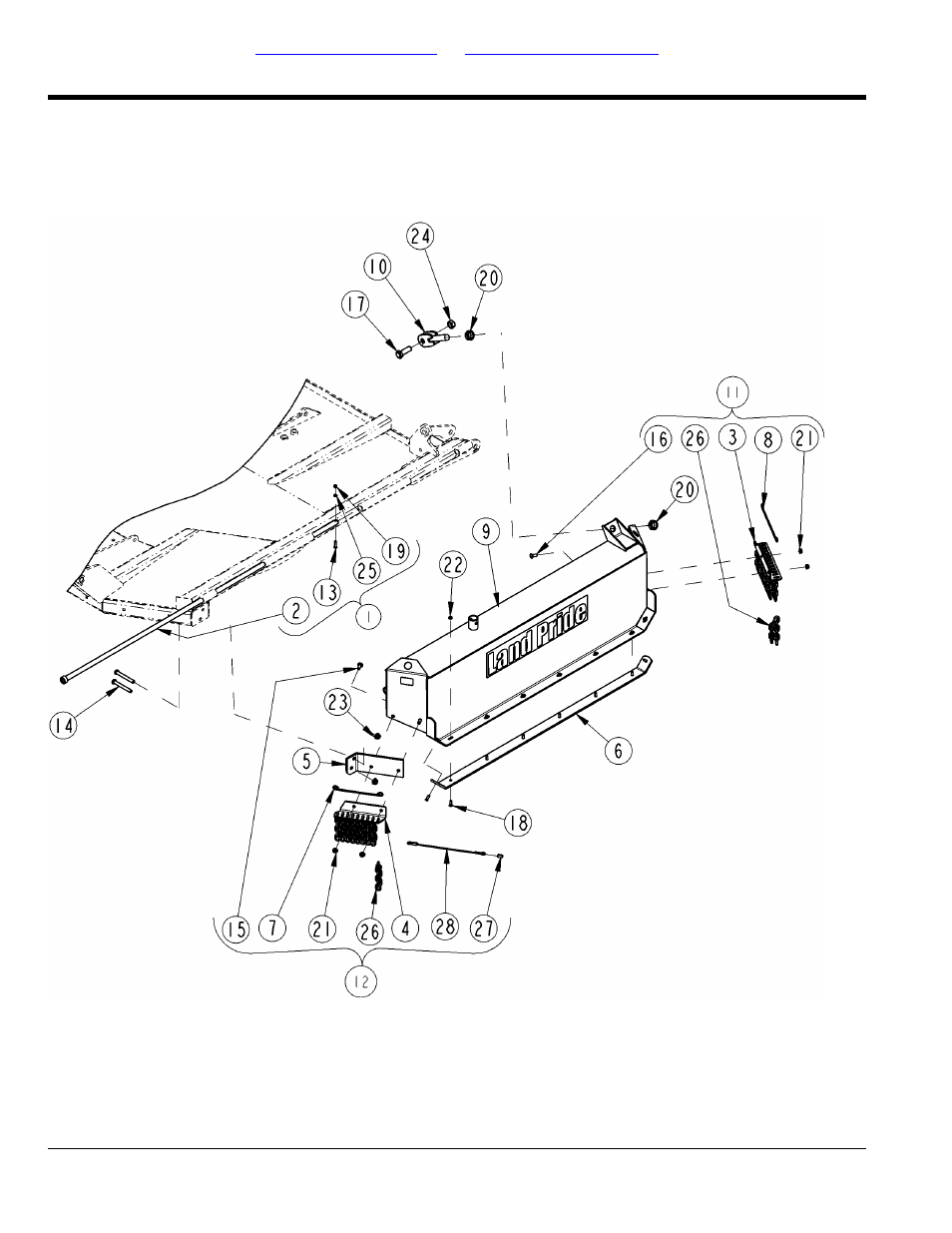 Weight box s/n 695256, Table of contents part number index | Land Pride RCM5510 User Manual | Page 34 / 192