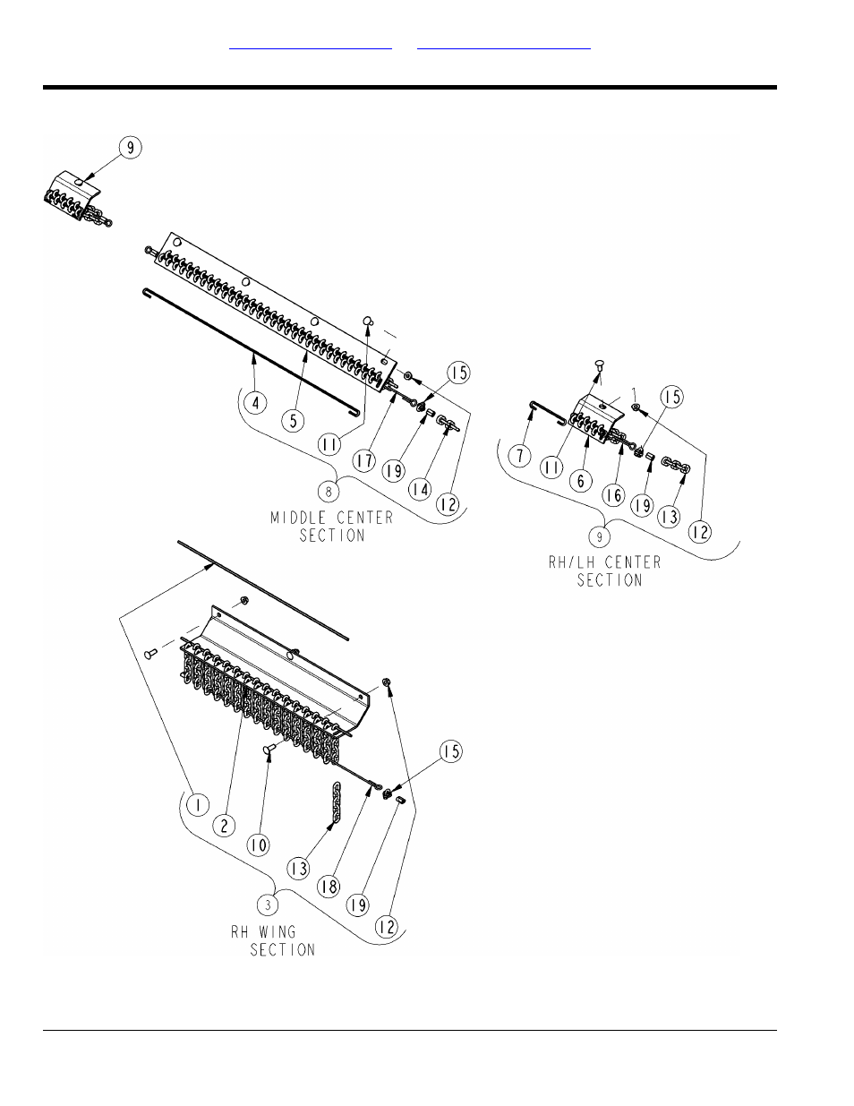 Guards chain double row w/ cable rear, Table of contents part number index | Land Pride RCM5510 User Manual | Page 50 / 192