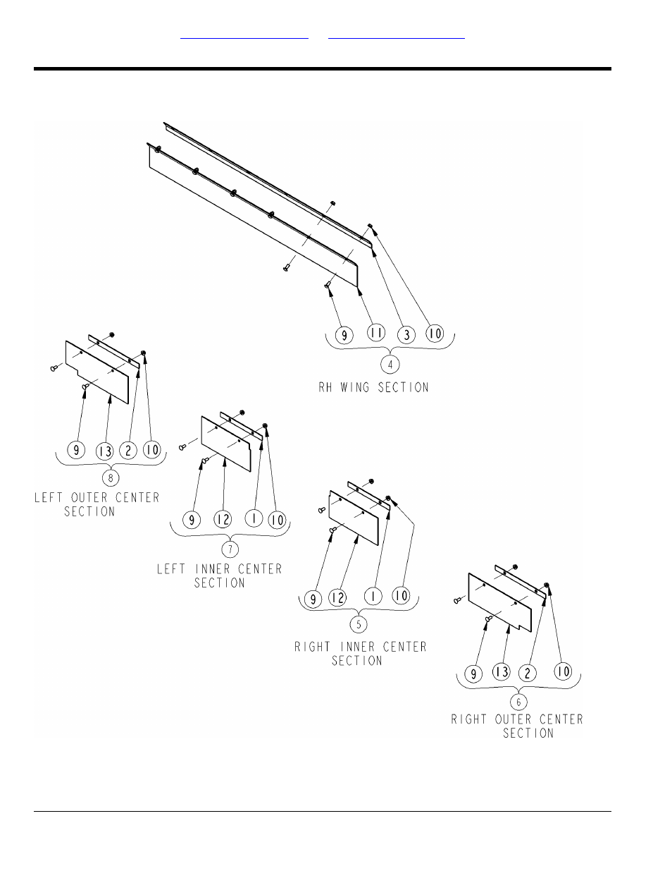 Guards rubber front, Table of contents part number index | Land Pride RCM5510 User Manual | Page 56 / 192