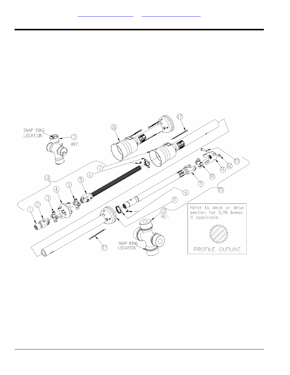 Driveline cv 1000 rpm (826-644c) weasler, Table of contents part number index | Land Pride RCM5510 User Manual | Page 70 / 192