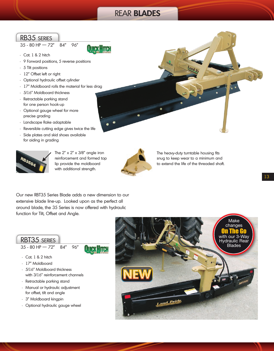 Land Pride QuickHitch RBT35 Series User Manual | 1 page