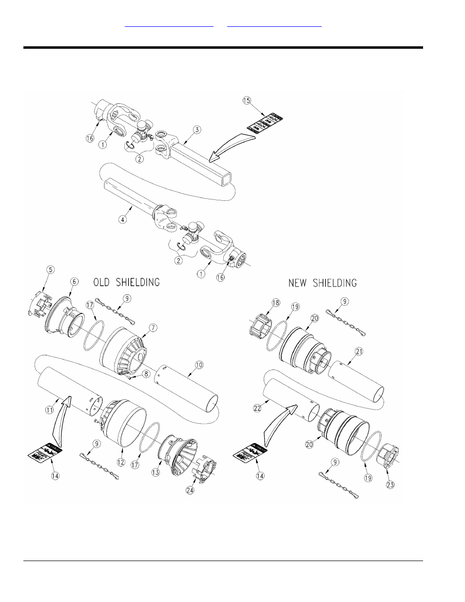 Section 3: drivelines, Driveline (311.001) eurocardan (s/n 279499-), Table of contents part number index | Land Pride FS700 User Manual | Page 10 / 24