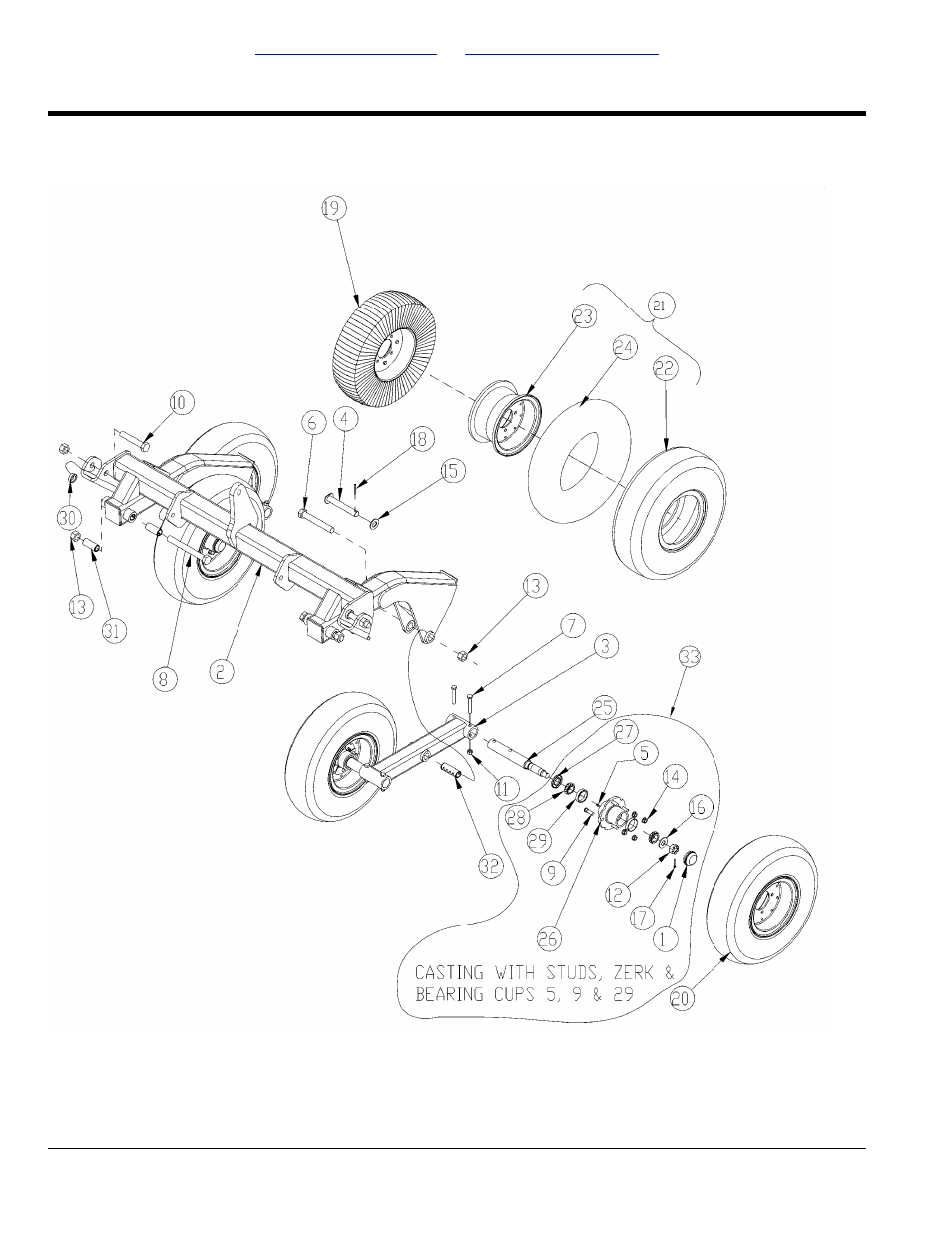 Axle tandem center deck (s/n 419602 to 489025), Table of contents part number index | Land Pride RCM5010 User Manual | Page 182 / 308
