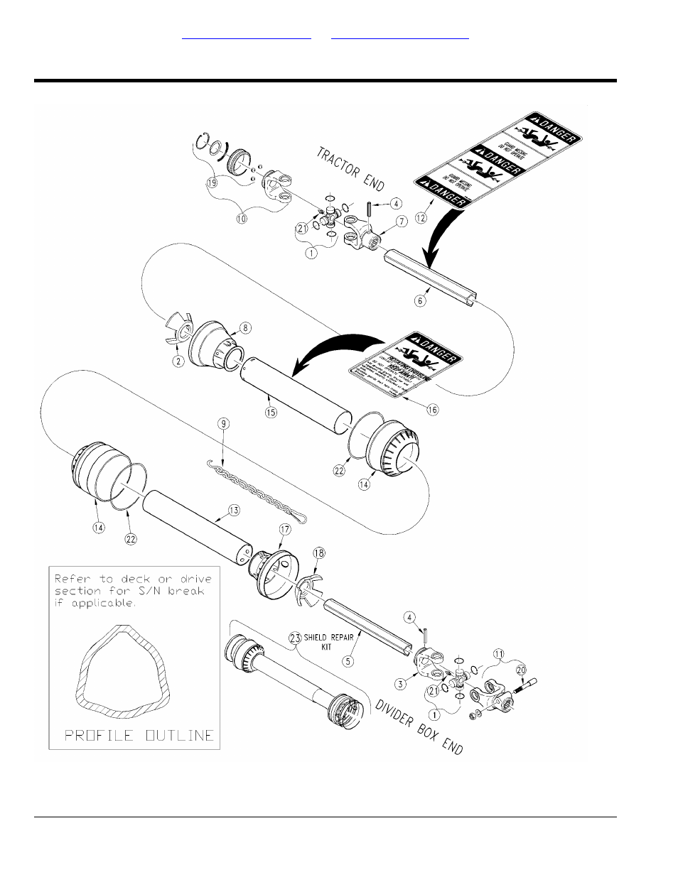 Driveline conv. 1000 rpm (826-189c) ec old, Shields, Driveline conv. 1000 rpm (826-189c) ec old shields | Table of contents part number index | Land Pride RCM5010 User Manual | Page 214 / 308