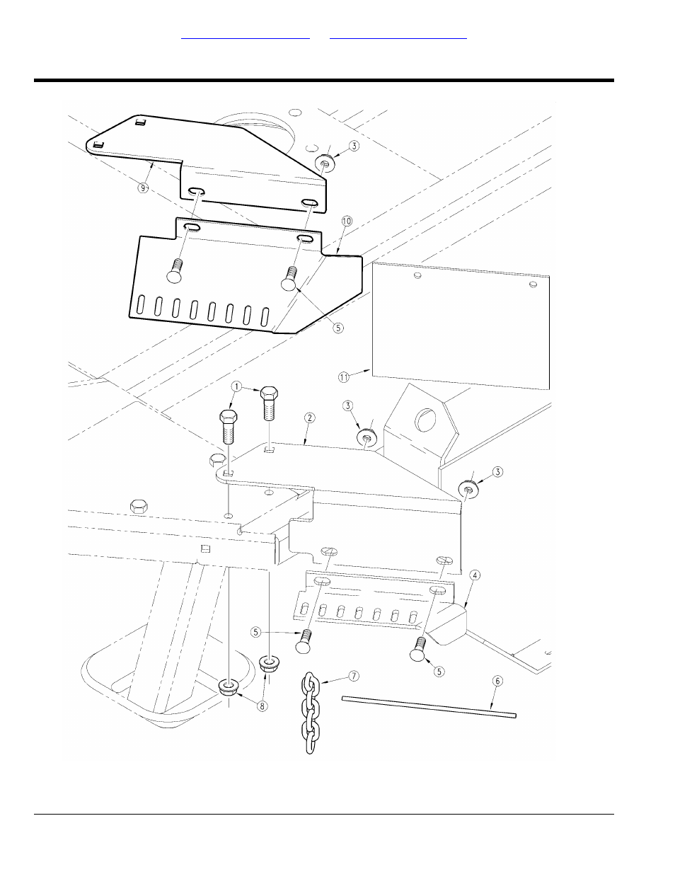 Section 5: guards, Guard weight box front chain, Table of contents part number index | Land Pride RCM5010 User Manual | Page 44 / 308