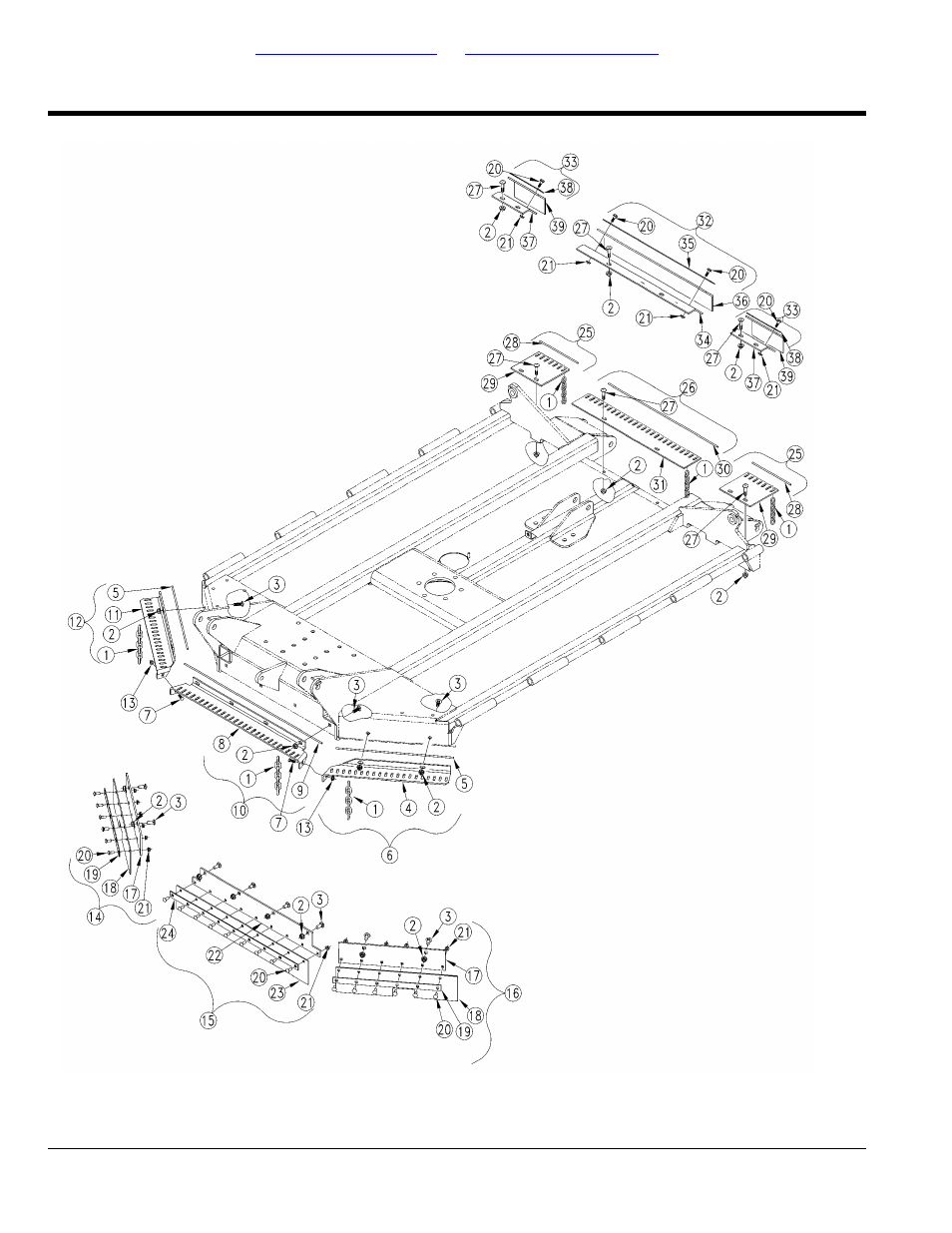 Guards center deck (s/n 292792 to 419601), Table of contents part number index | Land Pride RCM5010 User Manual | Page 50 / 308