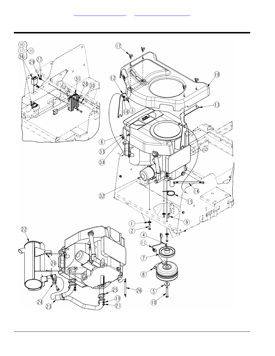 Engine assembly, Table of contents part number index | Land Pride ZERO TURN MOWERS ZR44 User Manual | Page 24 / 52