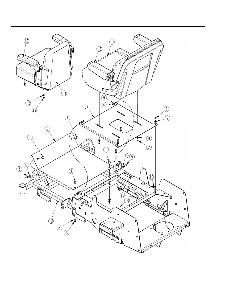 Seat and footrest, Table of contents part number index | Land Pride ZERO TURN MOWERS ZR44 User Manual | Page 8 / 52