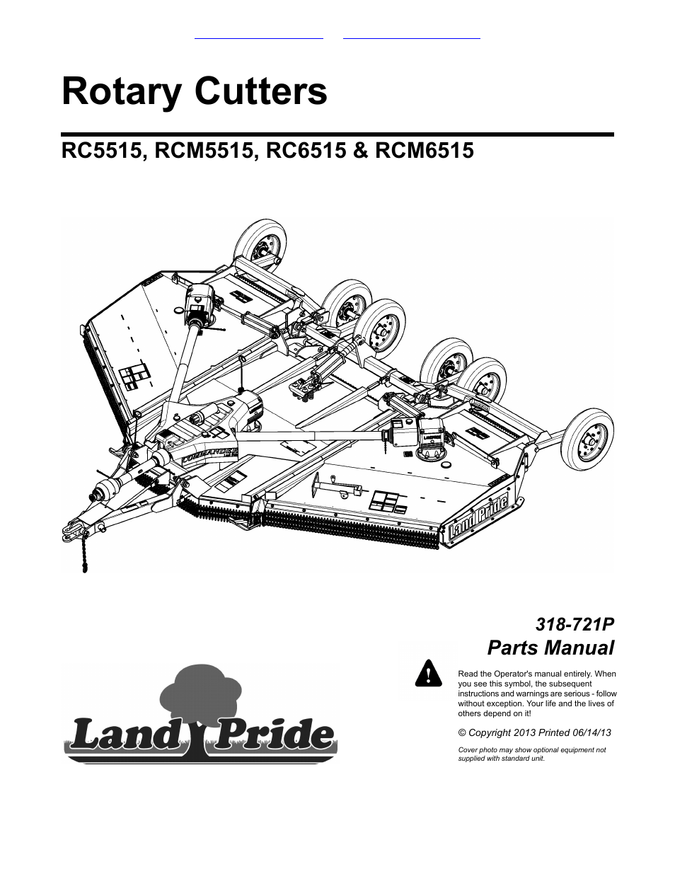 Land Pride RCM6515 User Manual | 238 pages