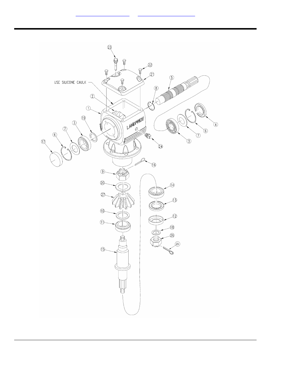 Gearbox 1000 rpm (826-319c), Table of contents part number index | Land Pride RCM6515 User Manual | Page 152 / 238