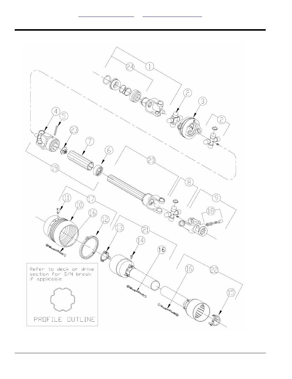 Driveline cv 1000 rpm (826-477c) 1 3/8-21 comer, Table of contents part number index | Land Pride RCM6515 User Manual | Page 86 / 238