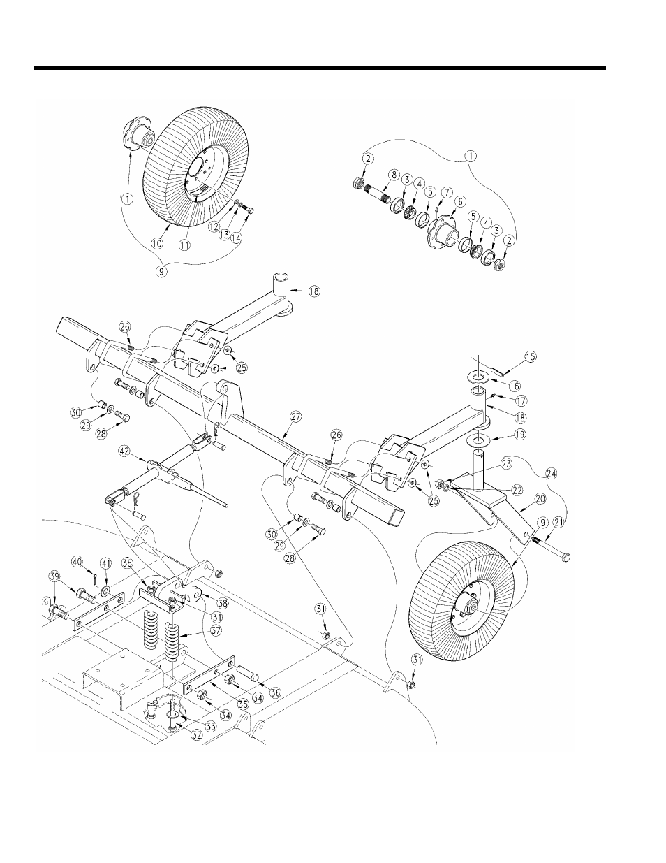 Axle semi-mount rear, Table of contents part number index | Land Pride RCRM3510 User Manual | Page 14 / 116