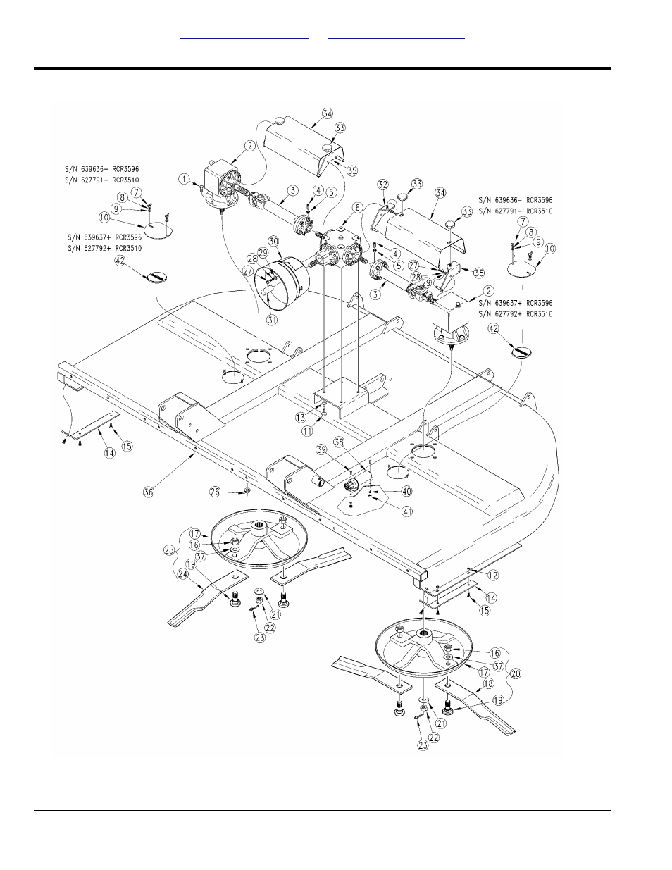 Deck, Table of contents part number index | Land Pride RCRM3510 User Manual | Page 18 / 116