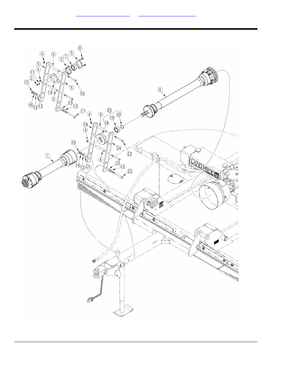 Driveline and bearing support, Table of contents part number index | Land Pride RCRM3510 User Manual | Page 22 / 116