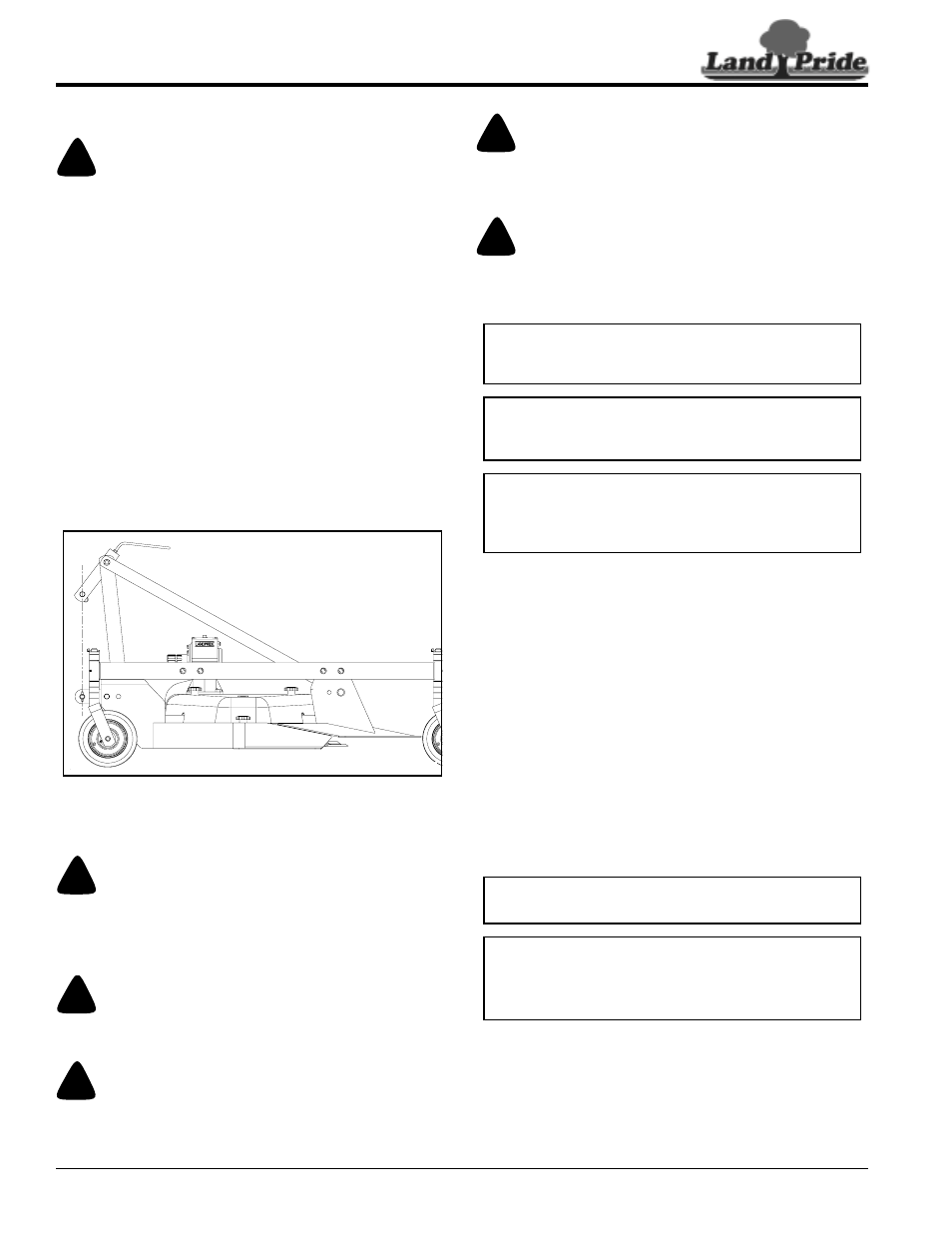 Tractor hook-up, Driveline installation, Tractor hook-up driveline installation | Danger, Warning | Land Pride FDR2572 User Manual | Page 12 / 32