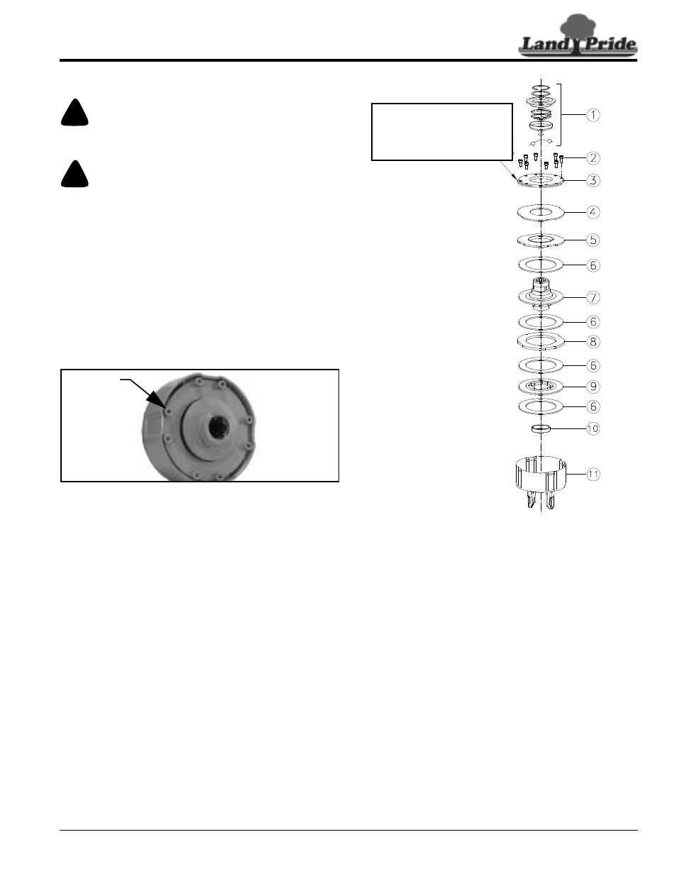 Driveline protection, Clutch run-in, Disassembly & assembly | Clutch run-in disassembly & assembly, Caution, Table of contents driveline protection | Land Pride AFM4214 User Manual | Page 31 / 48