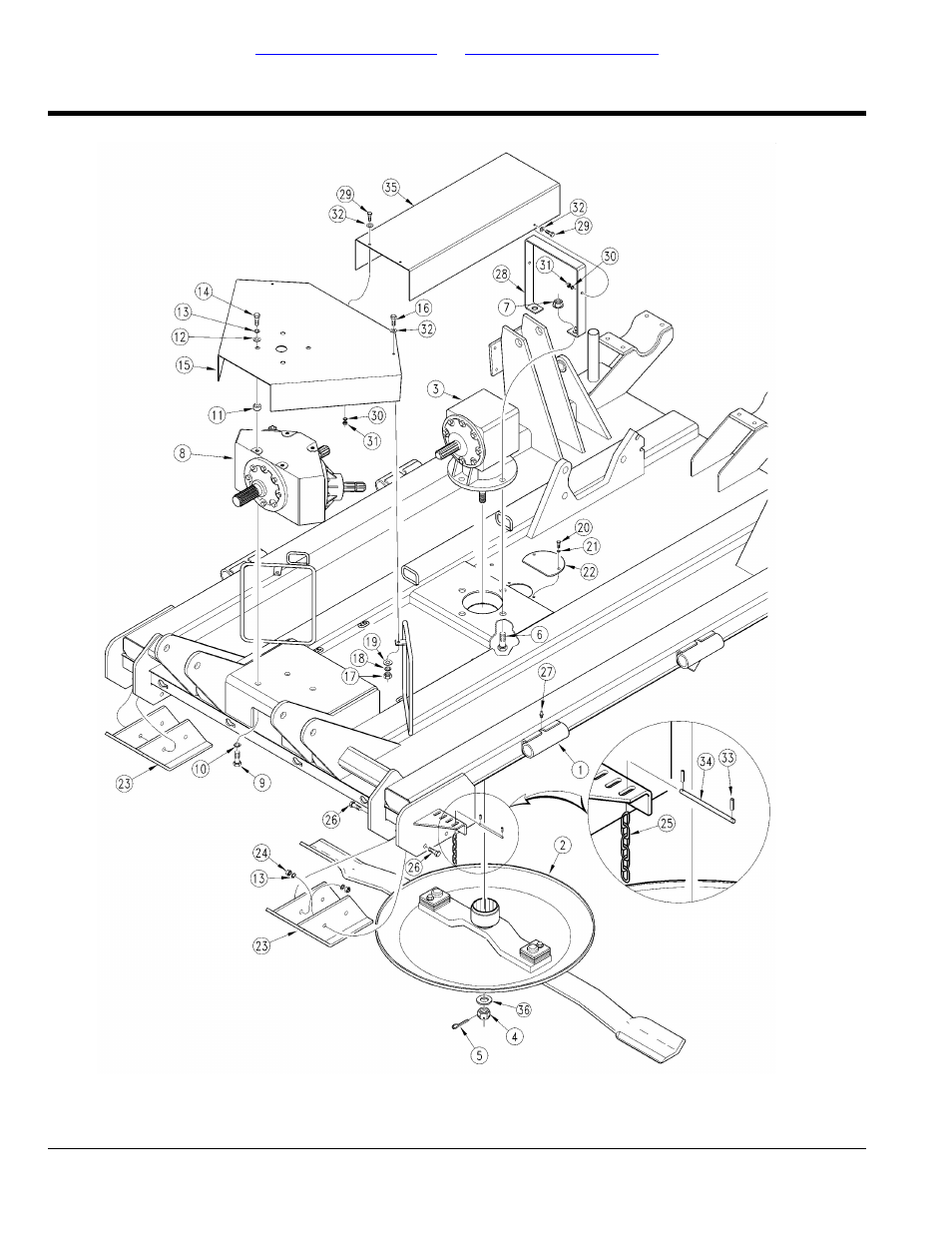 Deck center (s/n 77360-), Table of contents part number index | Land Pride Rotary Cutters RCF45180 User Manual | Page 134 / 260