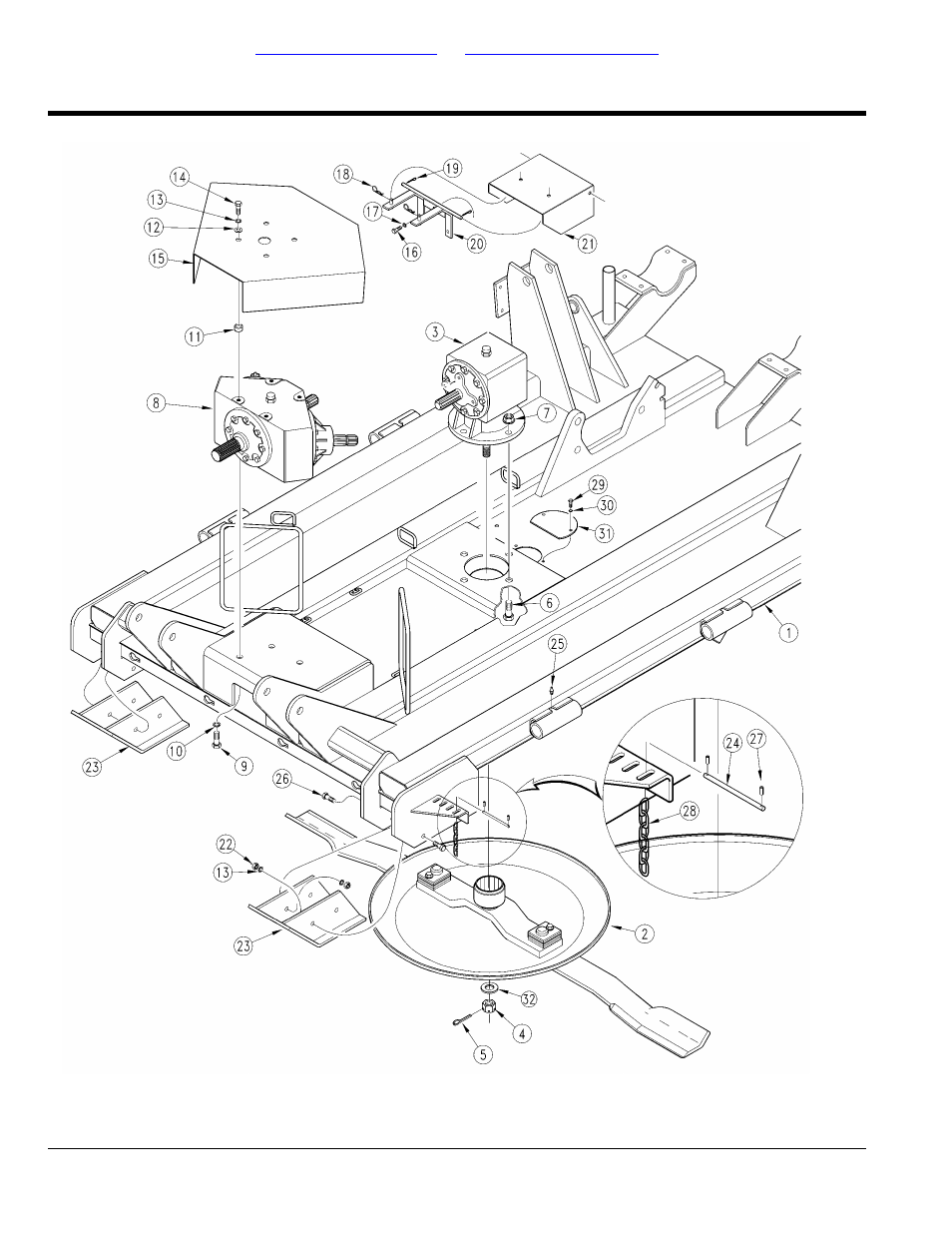 Deck center (s/n 77361 to 119280), Table of contents part number index | Land Pride Rotary Cutters RCF45180 User Manual | Page 136 / 260