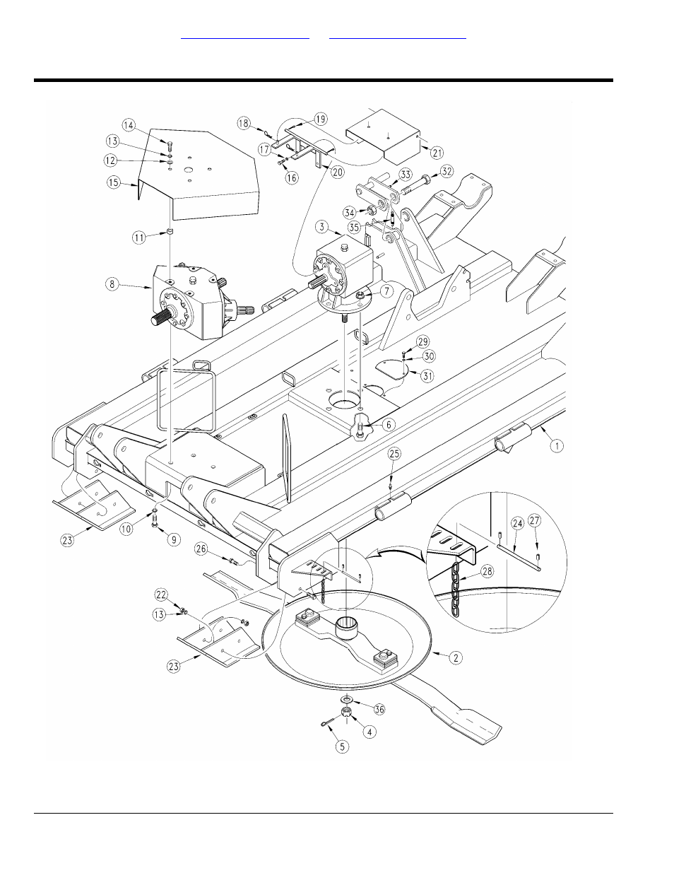 Deck center (s/n 119281 to 160142), Table of contents part number index | Land Pride Rotary Cutters RCF45180 User Manual | Page 138 / 260