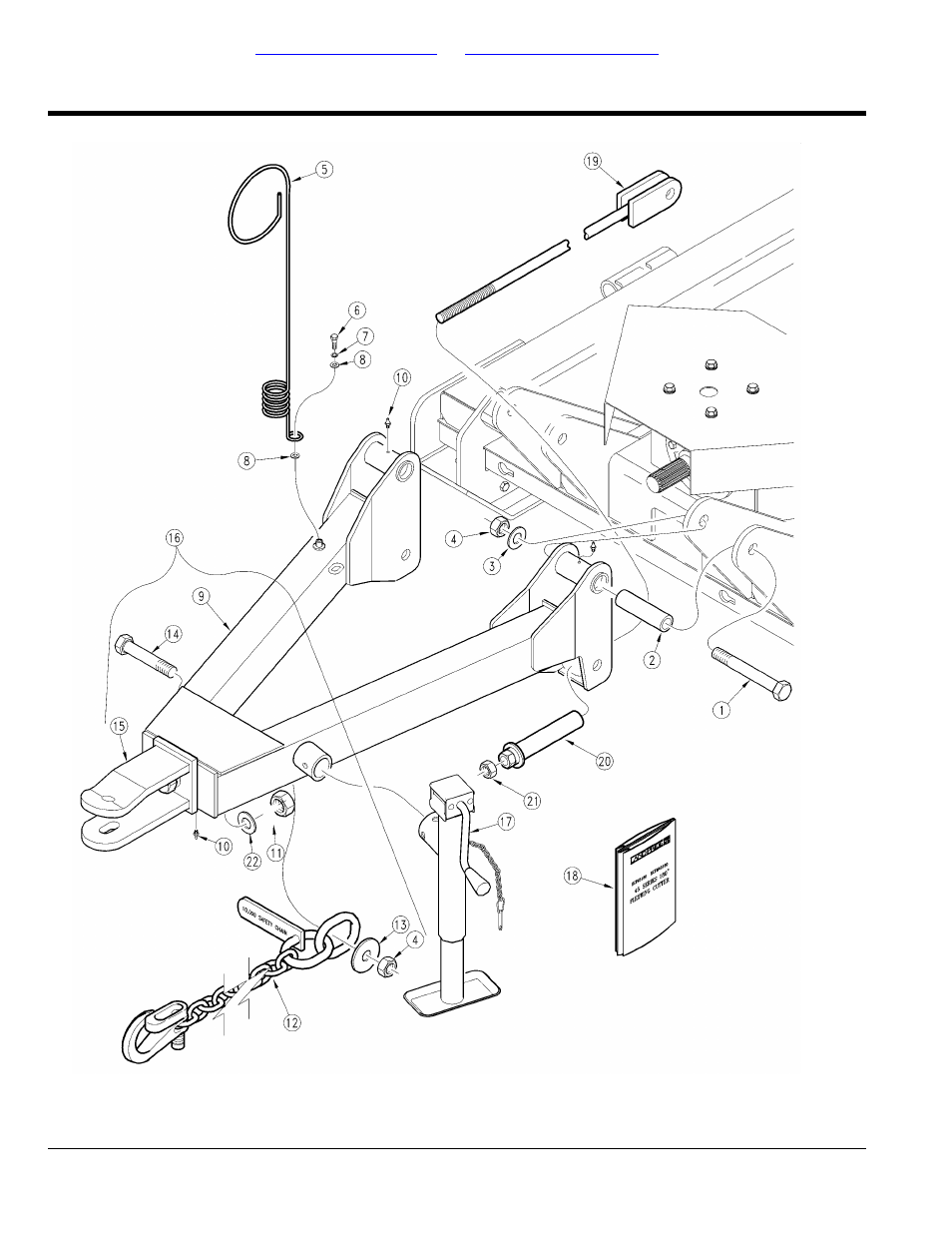 Hitch (s/n 116034+), Table of contents part number index | Land Pride Rotary Cutters RCF45180 User Manual | Page 158 / 260