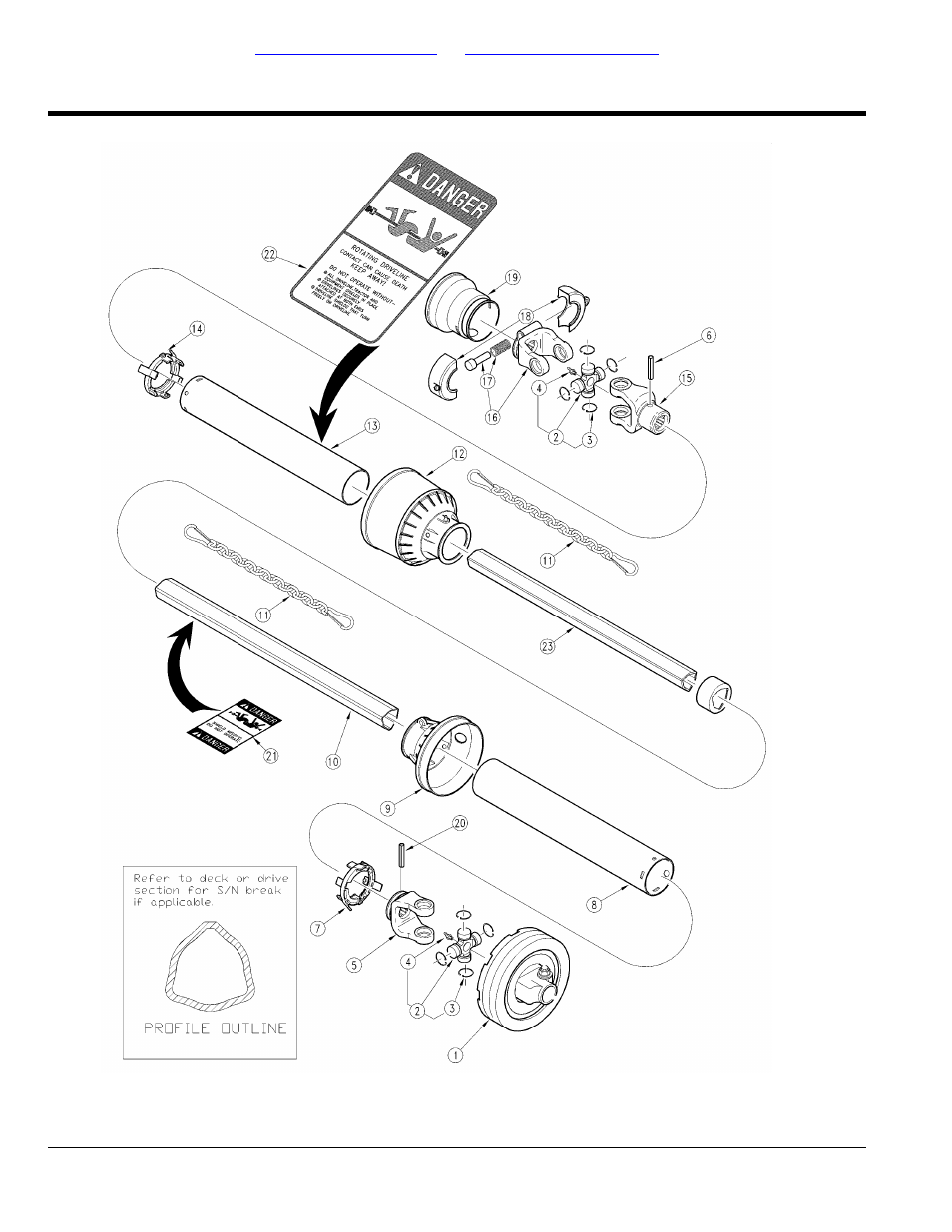 Driveline wing (826-079c) (s/n 82427-), Table of contents part number index | Land Pride Rotary Cutters RCF45180 User Manual | Page 206 / 260