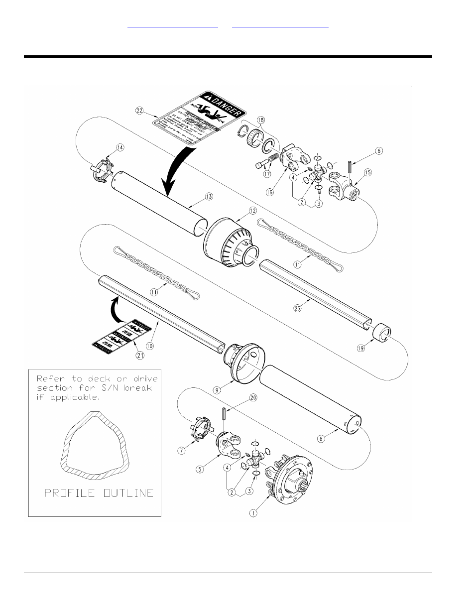 Driveline wing (826-096c) (s/n 82428 to 115260), Table of contents part number index | Land Pride Rotary Cutters RCF45180 User Manual | Page 208 / 260