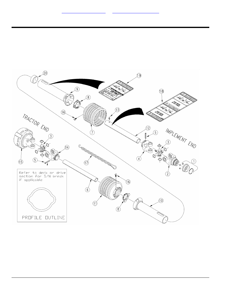 Driveline wing (826-116c) (s/n 115261+), Table of contents part number index | Land Pride Rotary Cutters RCF45180 User Manual | Page 210 / 260