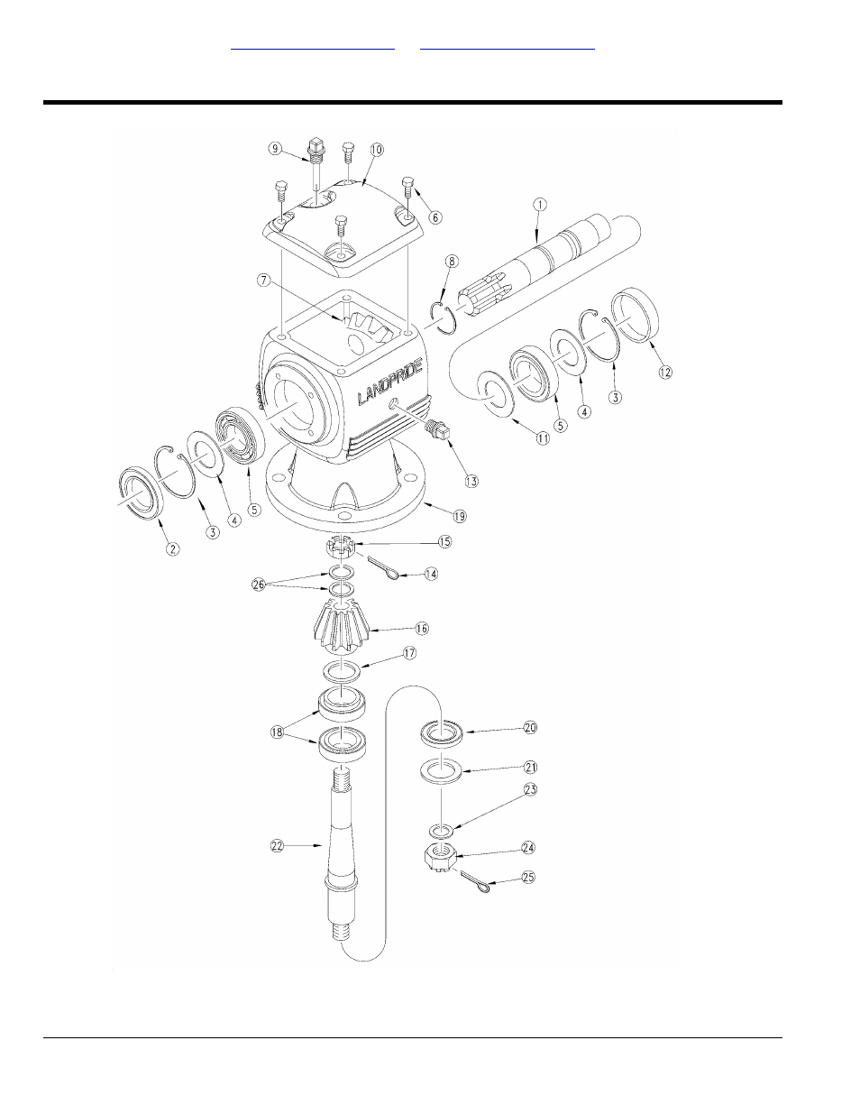 Gearbox right deck 1000 rpm (826-254c) comer.228, Table of contents part number index | Land Pride Rotary Cutters RCF45180 User Manual | Page 228 / 260