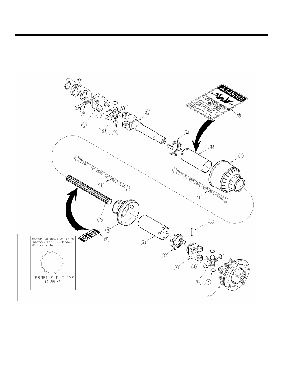 Driveline 540 rpm (826-094c) (s/n 82428 to 115620), Table of contents part number index | Land Pride Rotary Cutters RCF45180 User Manual | Page 56 / 260