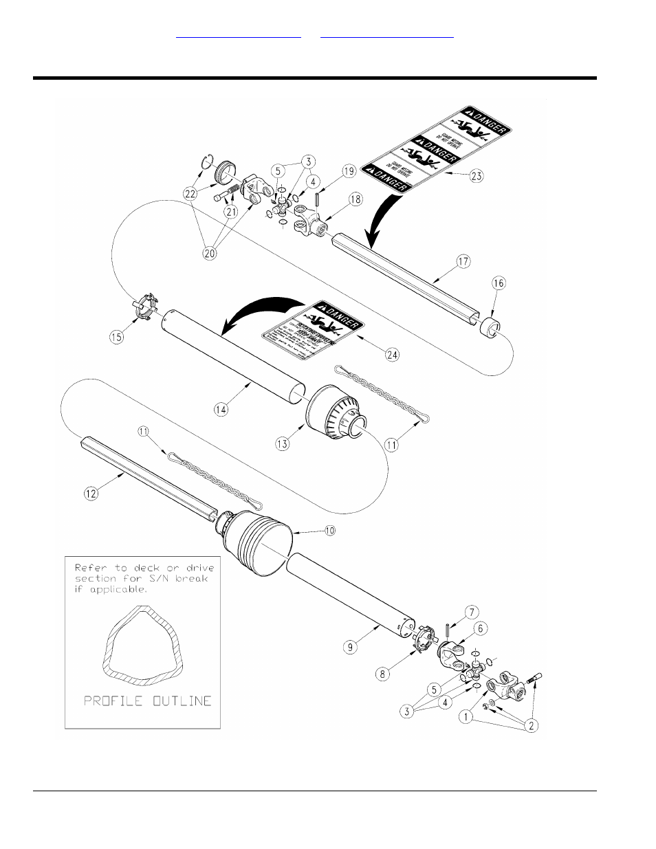 Driveline conv. 540 rpm (826-083c) (s/n 115260-), Table of contents part number index | Land Pride Rotary Cutters RCF45180 User Manual | Page 62 / 260